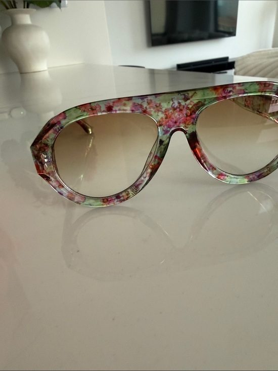 Floral Oversized Round Sunglasses - Multicolor main image 2